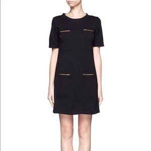Ponte knit J. Crew zipper pocket dress